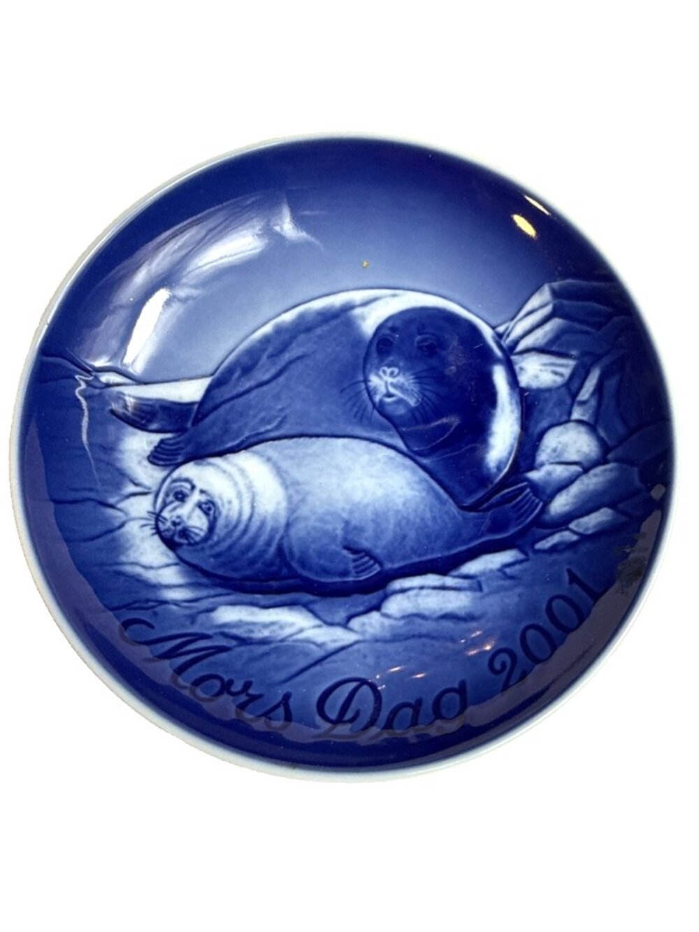 Vintage Bing & Grondahl 2001 Mother's Day Plate Seal  Pup B&G Denmark